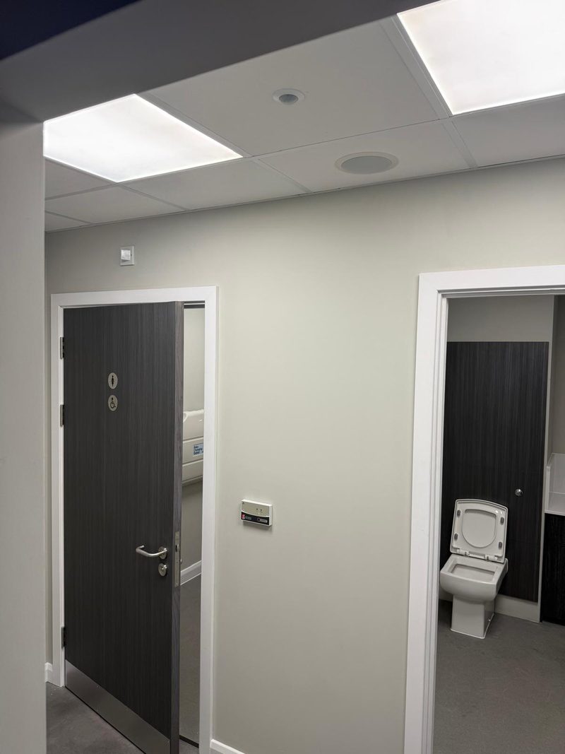 Washroom corridor, Plumbing