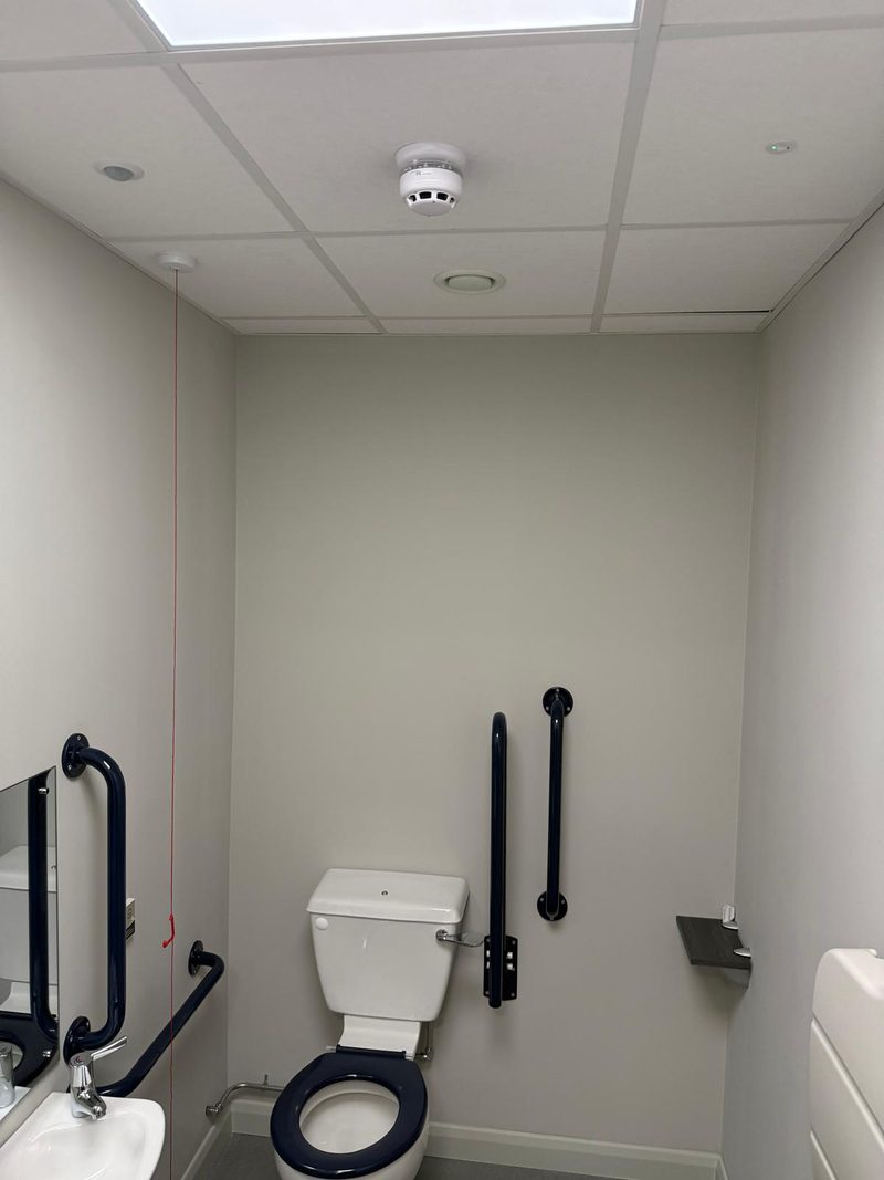 Accessible WC installation, Plumbing