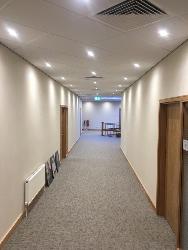 Corridor lighting installation, Electrical