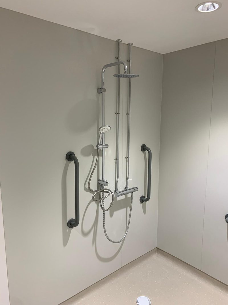 Accessible shower room, Plumbing