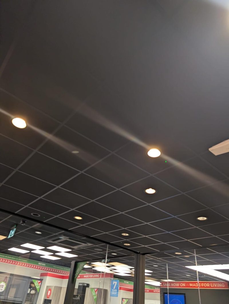 Commercial lighting installation